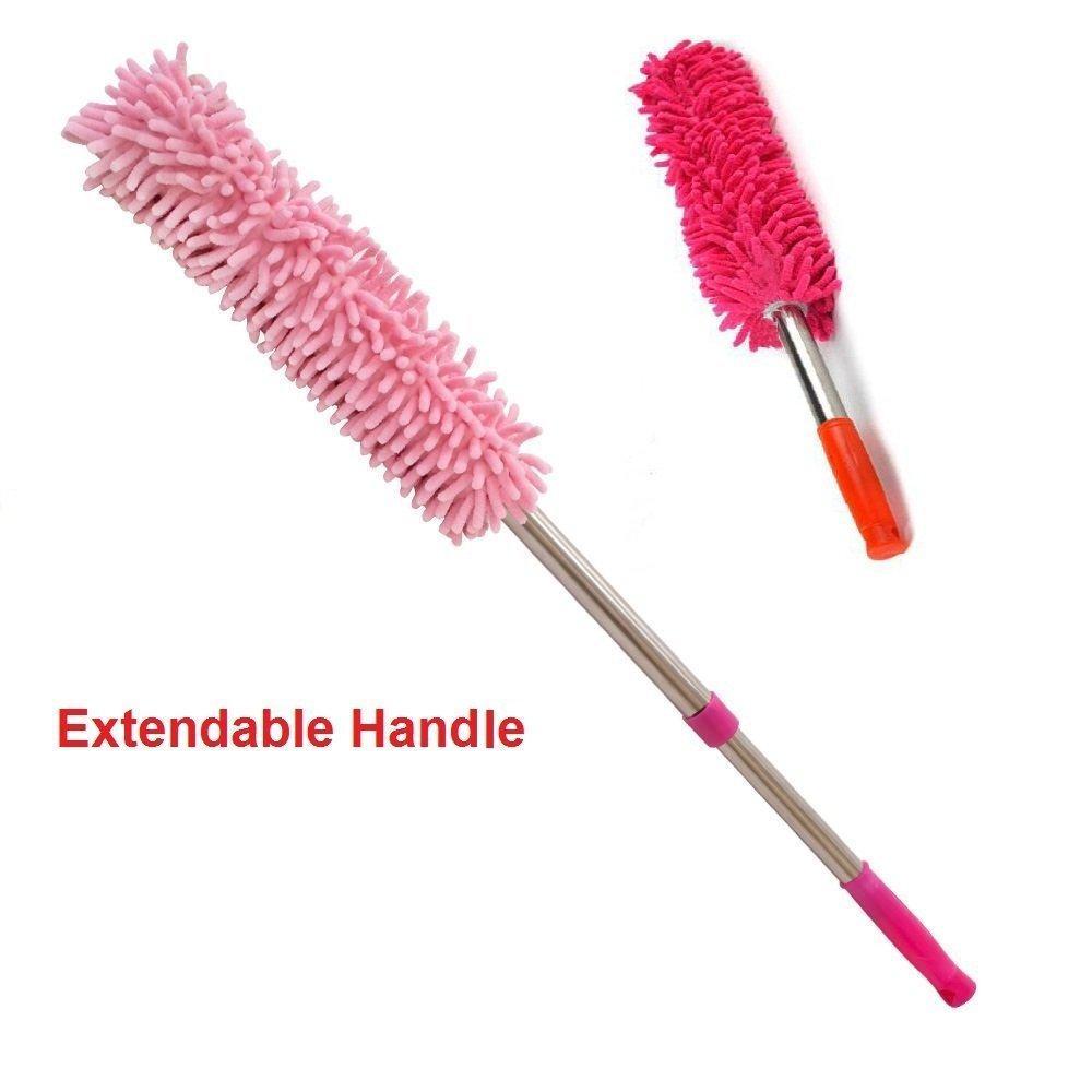 Multipurpose Microfiber Cleaning Duster With Extendable Telescopic Wall Hanging Handle