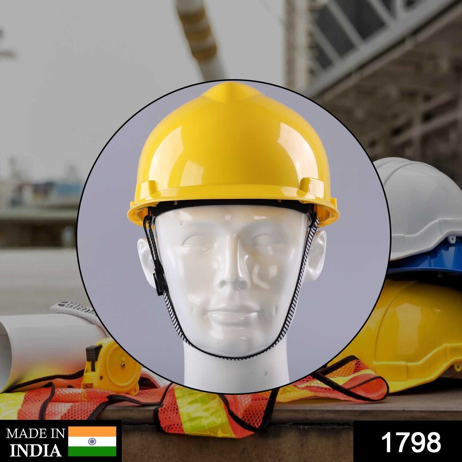 Yellow Plastic Hard Hat Construction Cap (1Pc Only)