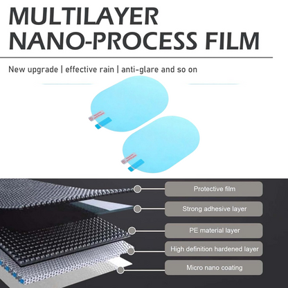 Anti-Fog & Anti-Scratch Rearview Car Mirror Film – HD Clear Protective Sticker for Safe Driving (1 Pc)