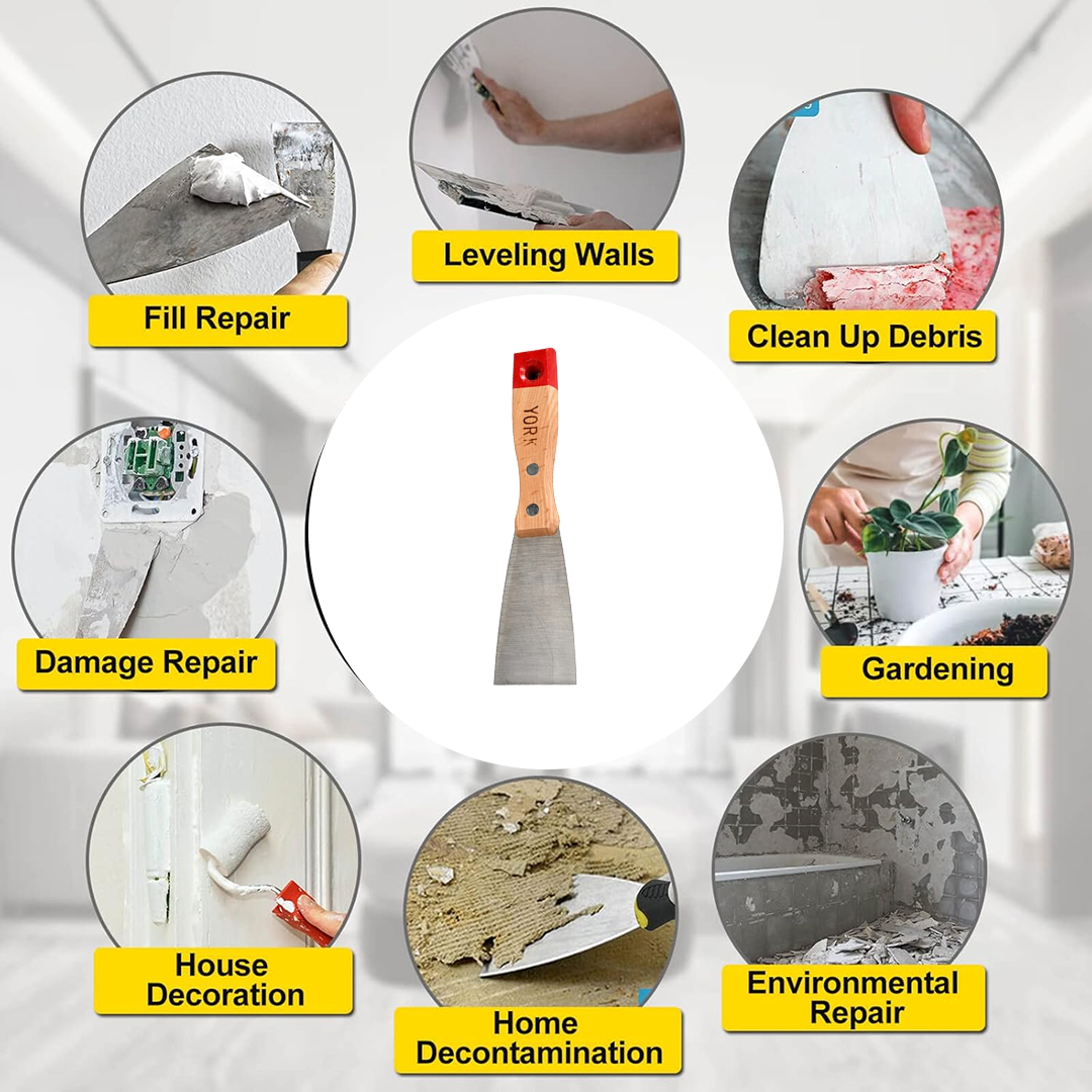 Putty Knife Set with Soft Handle for Drywall & Painting