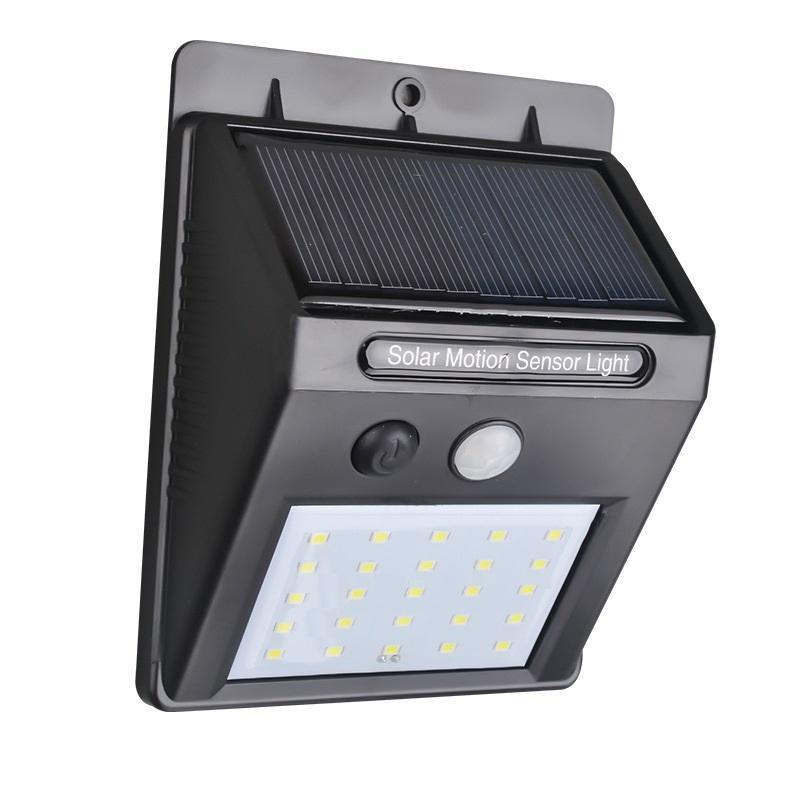 Solar Security LED Night Light for Home Outdoor / Garden Wall (Black) (30-LED Lights)