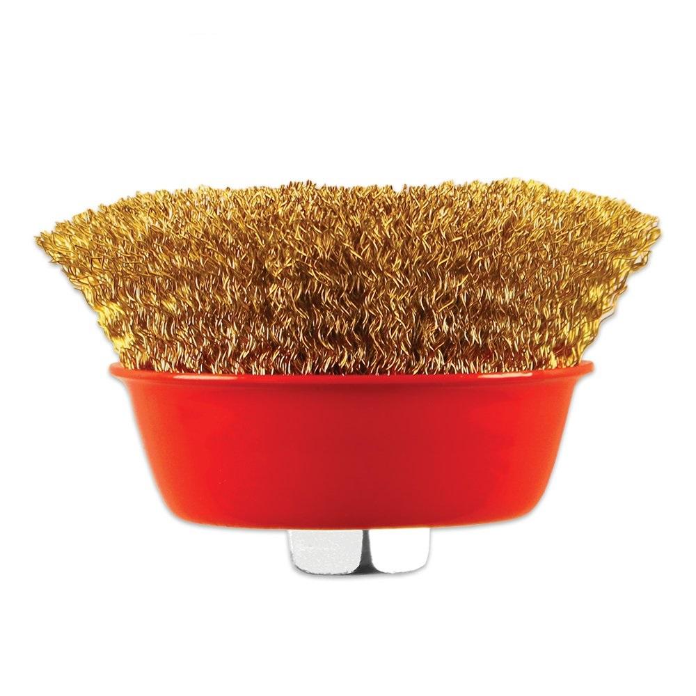 Wire Wheel Cup Brush (Gold)