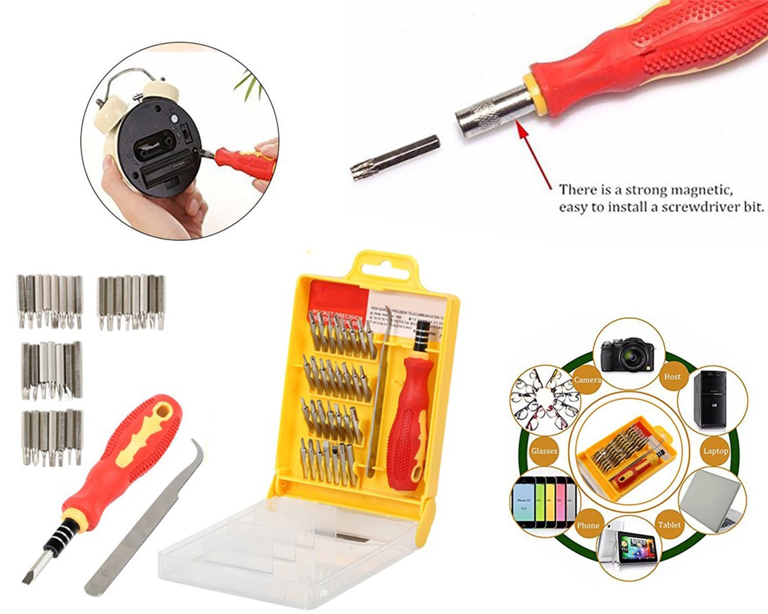 Screwdriver Set 32 in 1 with Magnetic Holder