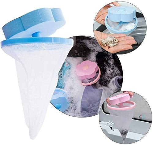 Washing Machine Floating Filter Lint Mesh Bag Net Pouch Hair / Lint Catcher