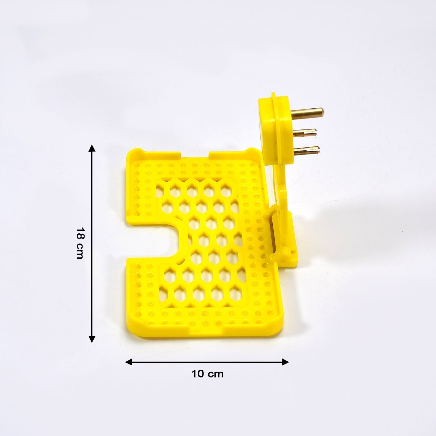 Multi-Purpose Wall Holder Stand for Charging Mobile Just Fit in Socket and Hang (Yellow)