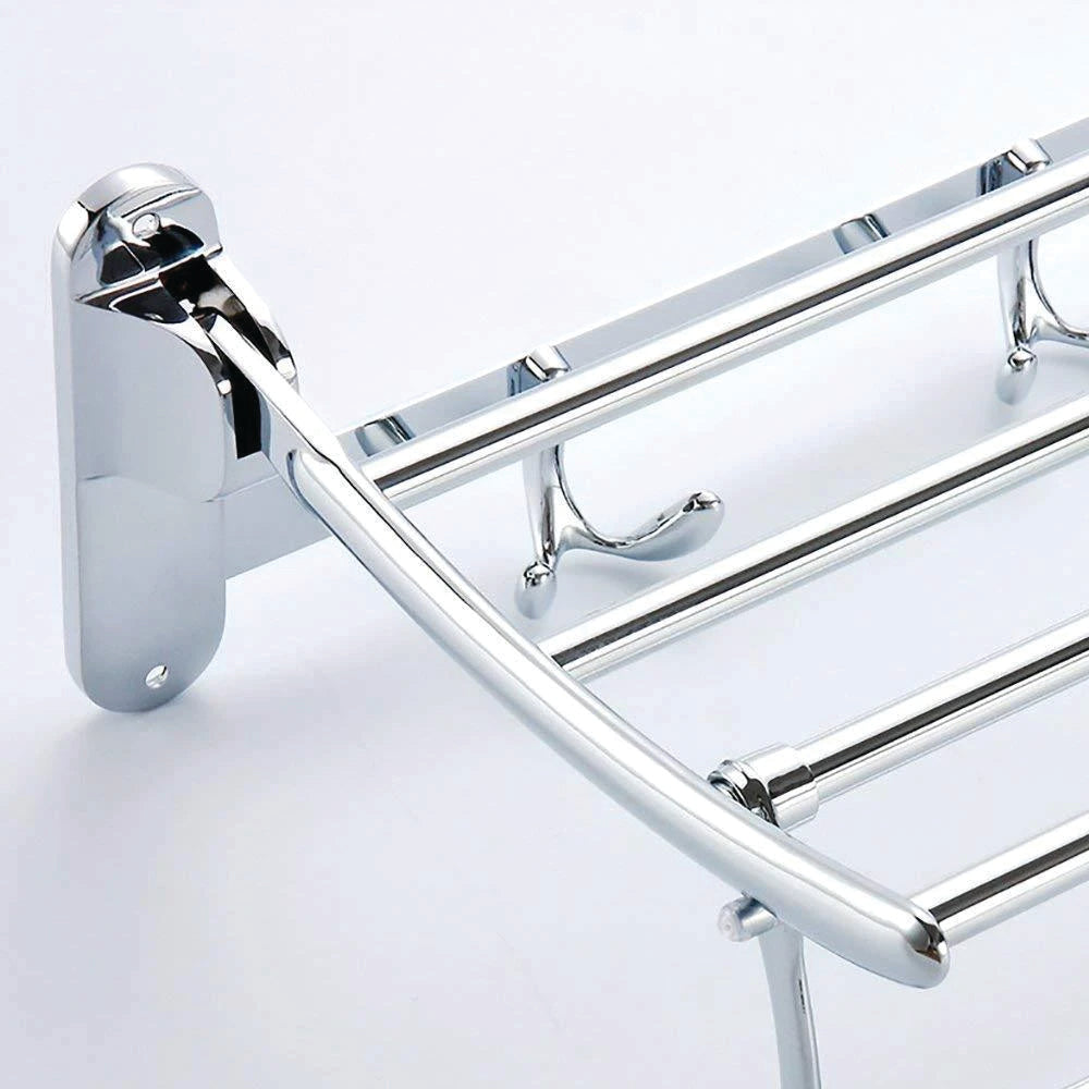 Stainless Steel Folding Towel Rack Cum Towel Bar 18 Inch