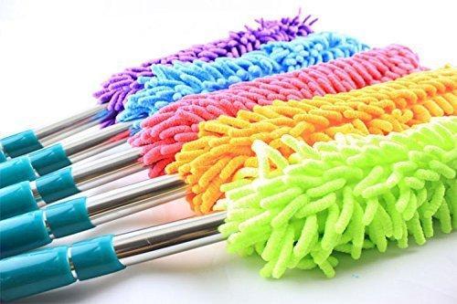 Multipurpose Microfiber Cleaning Duster With Extendable Telescopic Wall Hanging Handle