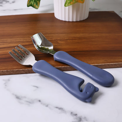 Supermom Foodie Stainless Steel Spoon & Fork (2 Pc Set)