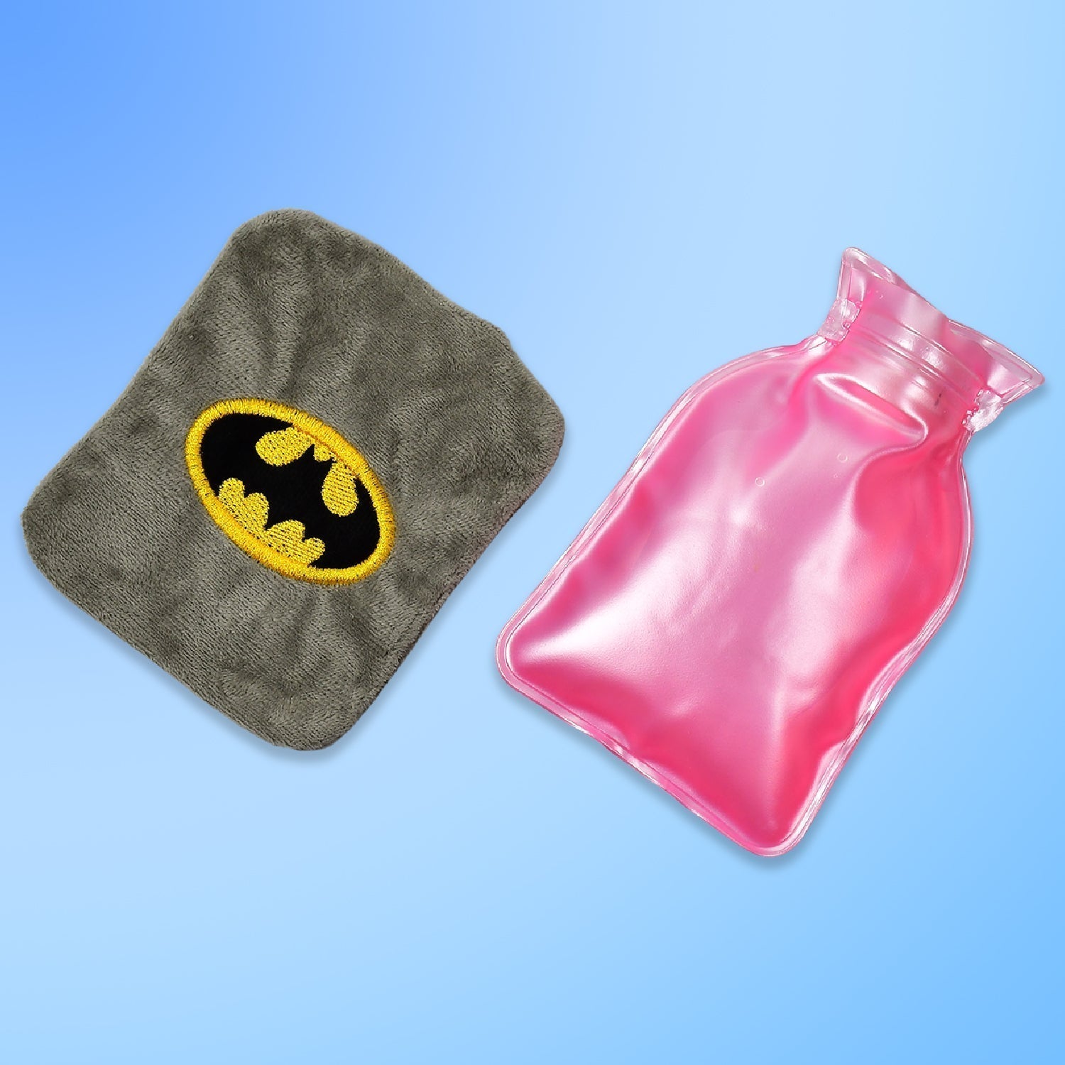 Batman small Hot Water Bag with Cover for Pain Relief, Neck, Shoulder Pain and Hand, Feet Warmer, Menstrual Cramps.