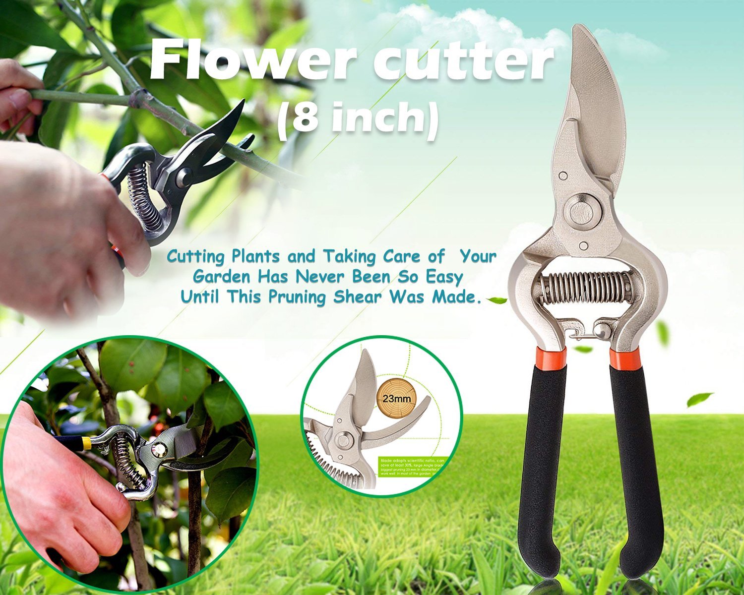 Garden Shears Pruners Scissor (8 inch)