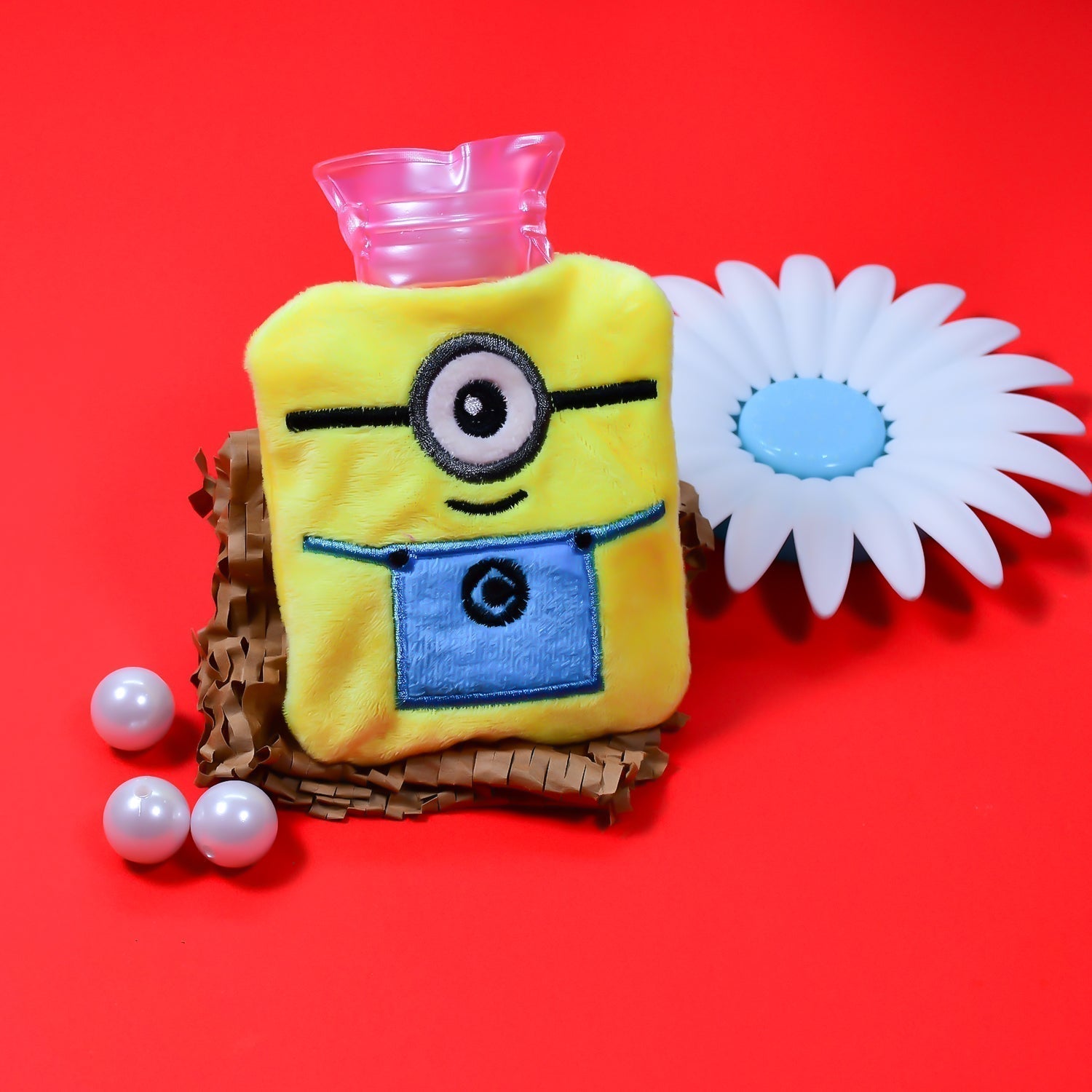 Minions small Hot Water Bag with Cover for Pain Relief, Neck, Shoulder Pain and Hand, Feet Warmer, Menstrual Cramps.