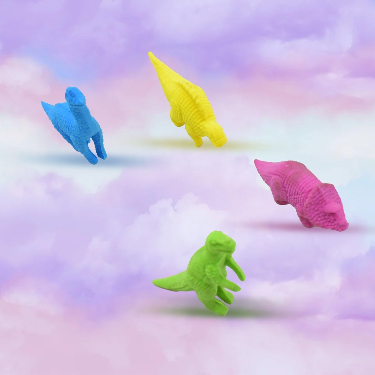 Small Dinosaur Shaped Erasers (4 Pc): Animal Erasers for Kids (School Supplies)