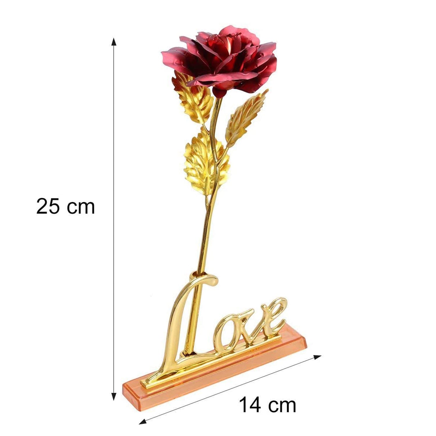 24k Gold Rose,hicoosee Gold Foil Plated Rose with LOVE Stand and Gift Box for Anniversary, Birthday, Wedding , Christmas ,Thanks giving