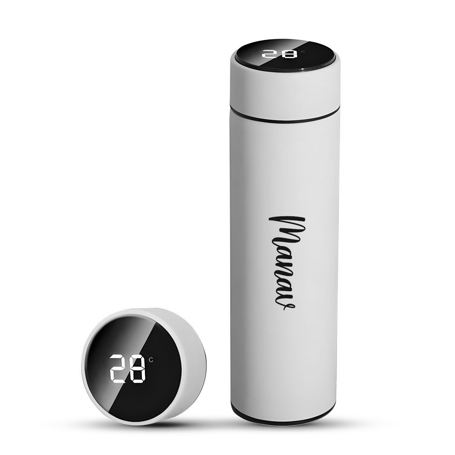 Personalized Stainless Steel Smart Water Bottle with Smart LCD Temperature Touch - 500ML