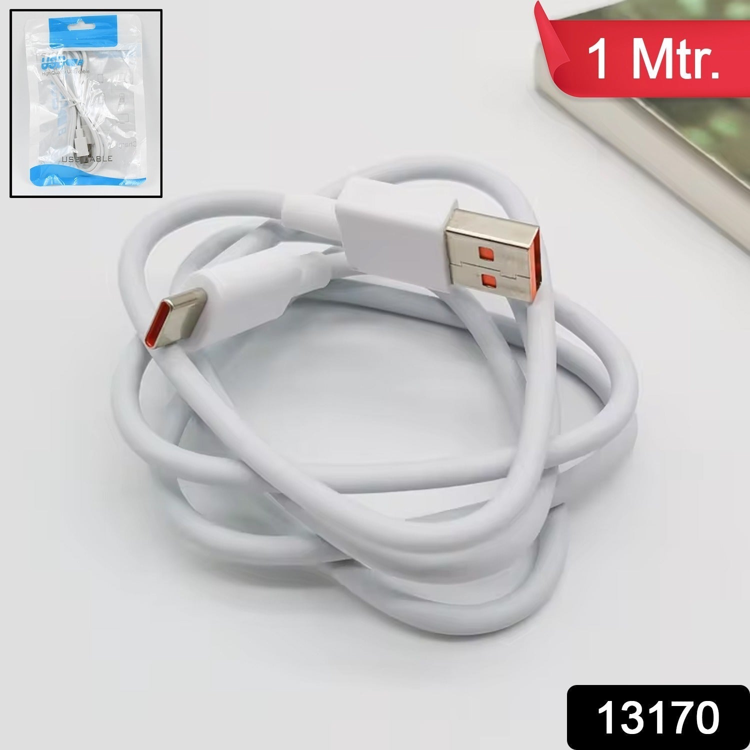 Type C data cable Fast Charging Cable (1 Mtr. / 1 Pc)