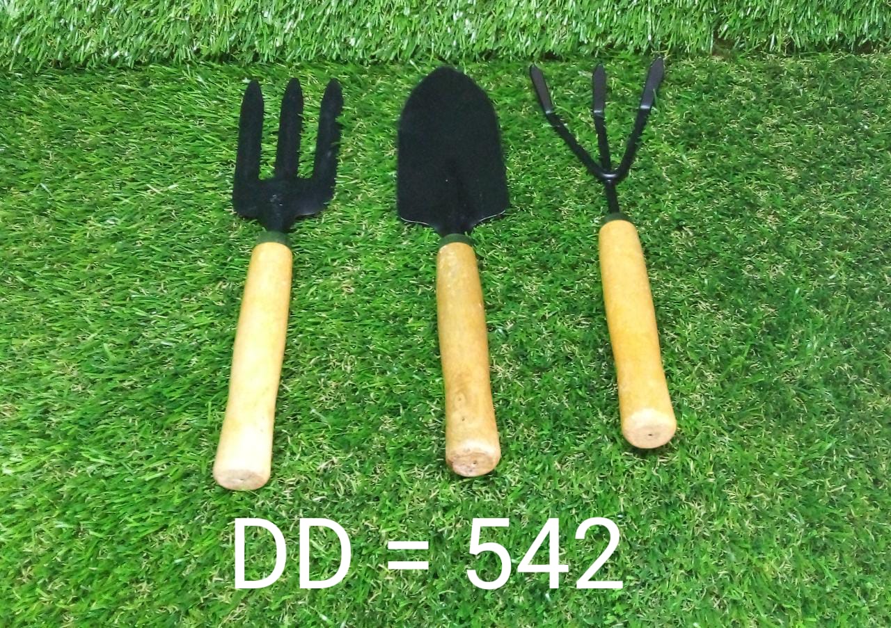 Gardening Tools - Hand Cultivator, Small Trowel, Garden Fork (Set of 3)