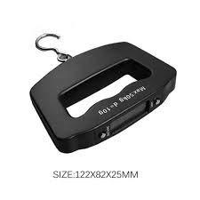 Black Digital Portable Luggage Scale with LCD Backlight (50 kg)