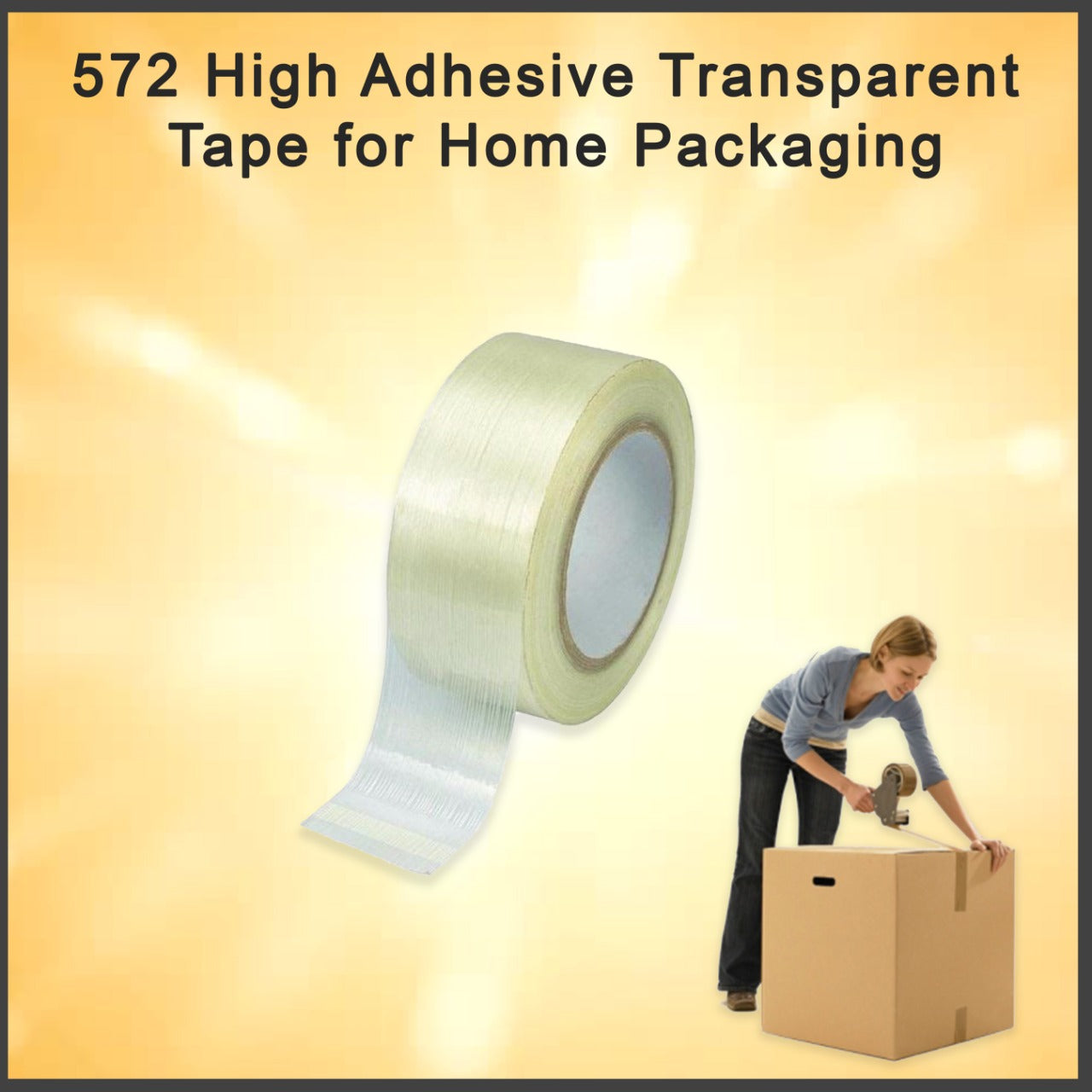 High Adhesive Transparent Tape, cello tape for Home Packaging