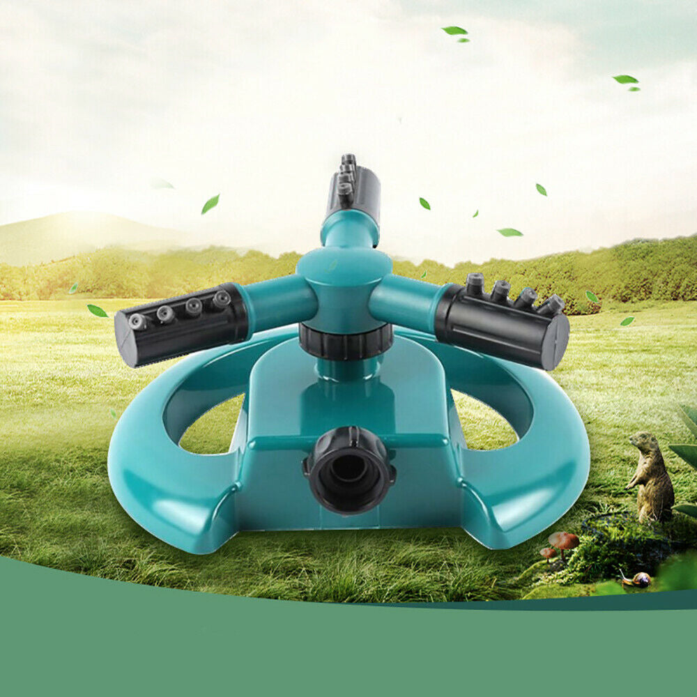 3 Arm 360Â° Sector Rotating Water Sprinkler Garden Pipe Hose Irrigation Yard