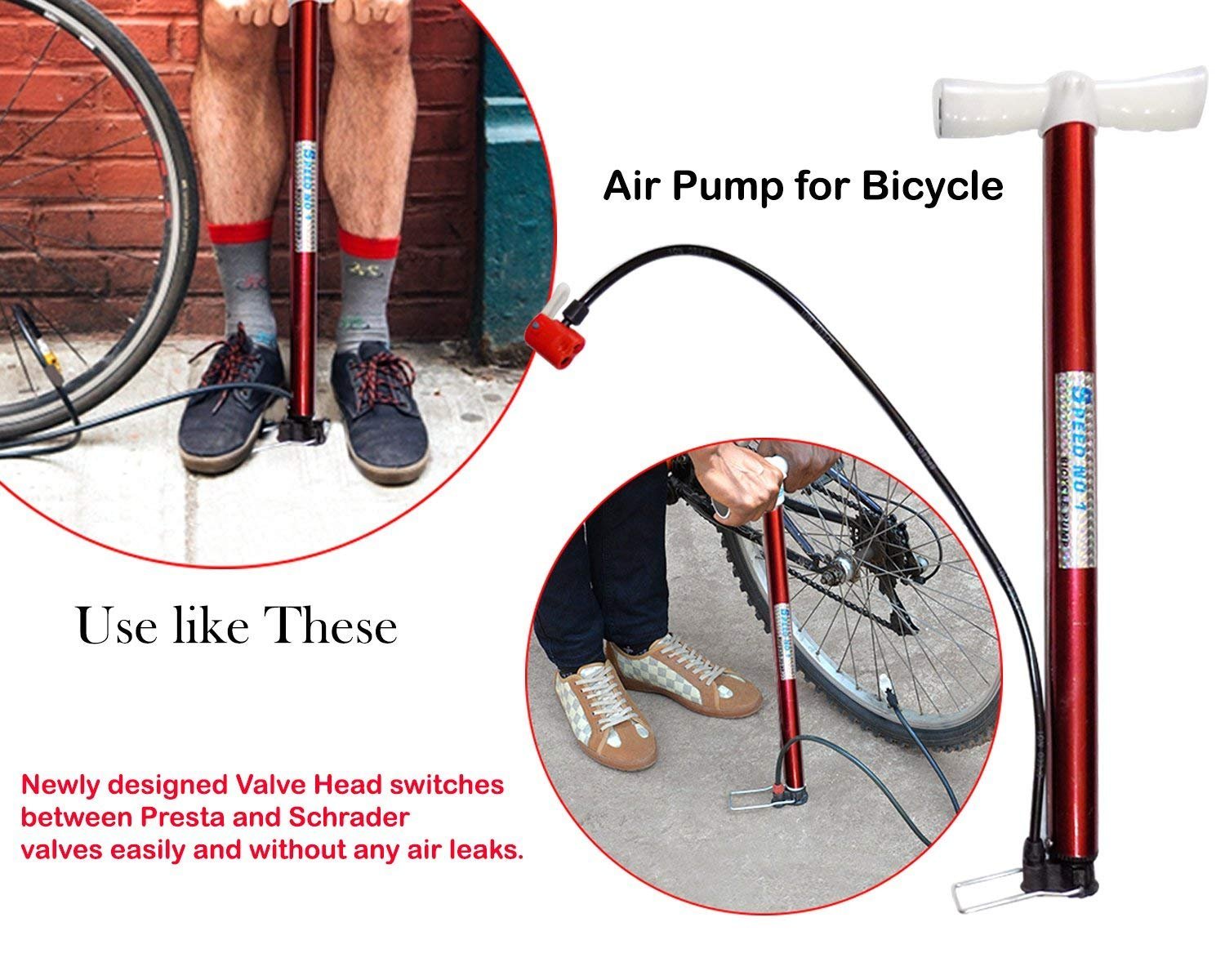 Multipurpose Air Pump (Use for Car ,Bicycles ,Scooters ,Balls, Bikes) (MOQ :- 6 Pc)