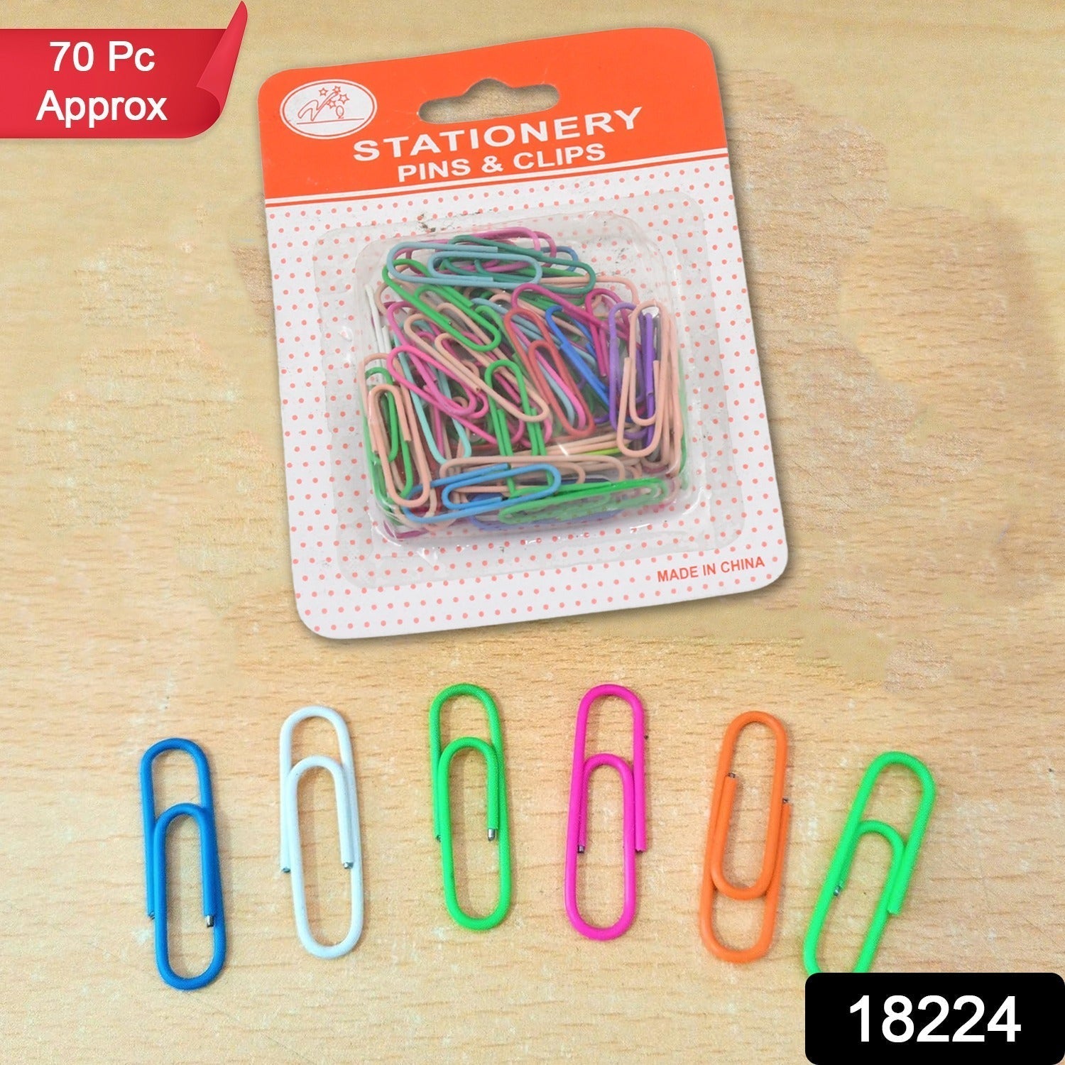 Multipurpose Assorted Color Paper Clips (Approx 70 Pcs / Small Size)