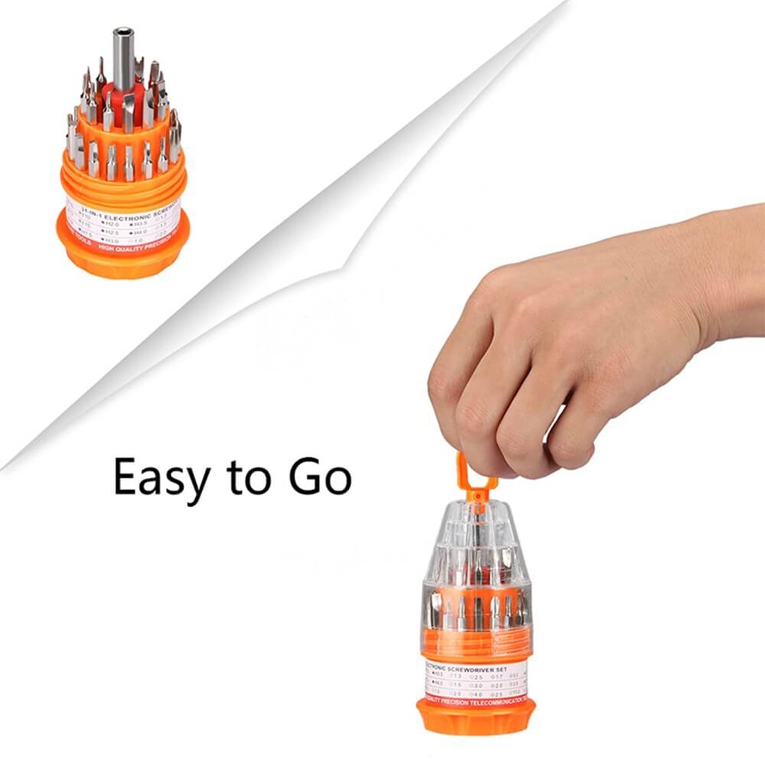 (SET OF 4PC) SCREWDRIVER SET, STEEL 31 IN 1 WITH 30 SCREWDRIVER BITS, PROFESSIONAL MAGNETIC DRIVER SET