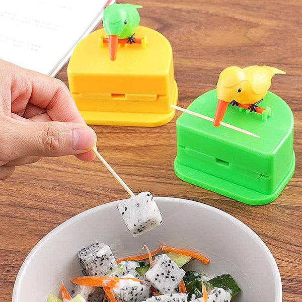 Portable Automatic Bird Toothpick Storage Box