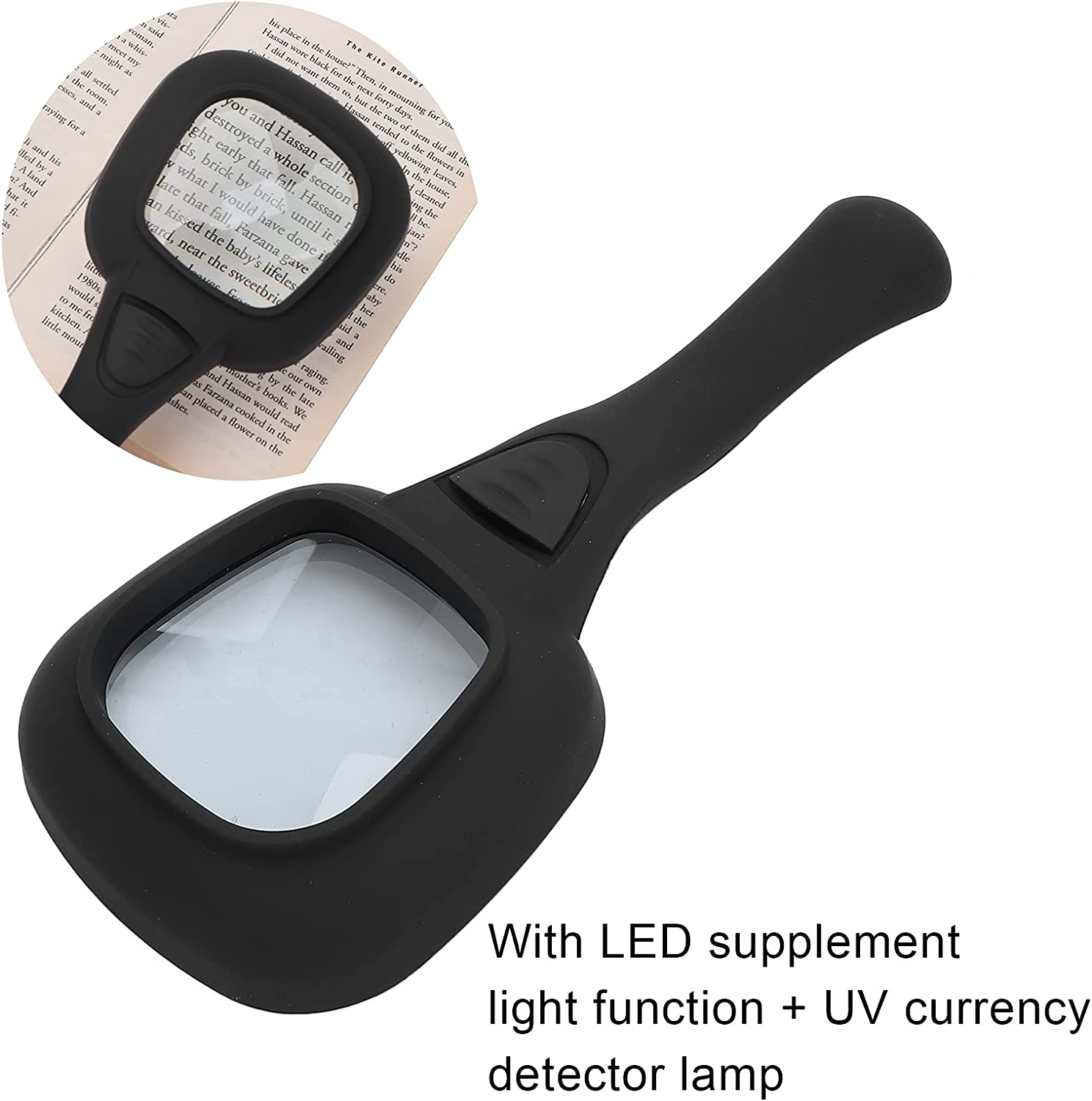 Handheld Magnifying Glass 6 LED Illuminated Lighted Magnifier for Seniors Reading, Soldering, Inspection, Coins, Jewelry, Exploring