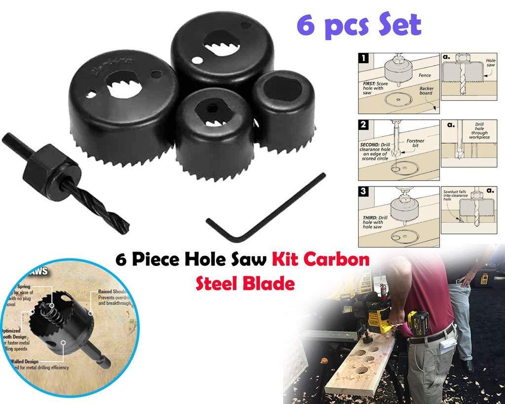 Hole Saw Set Drill Bit set 32mm ,38mm ,44mm ,54mm (6 pcs)