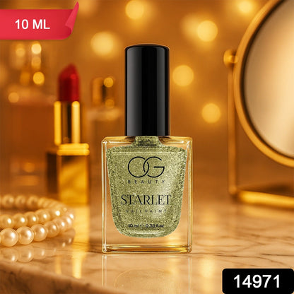 Beauty Golden Glitter Starlet Nail Polish