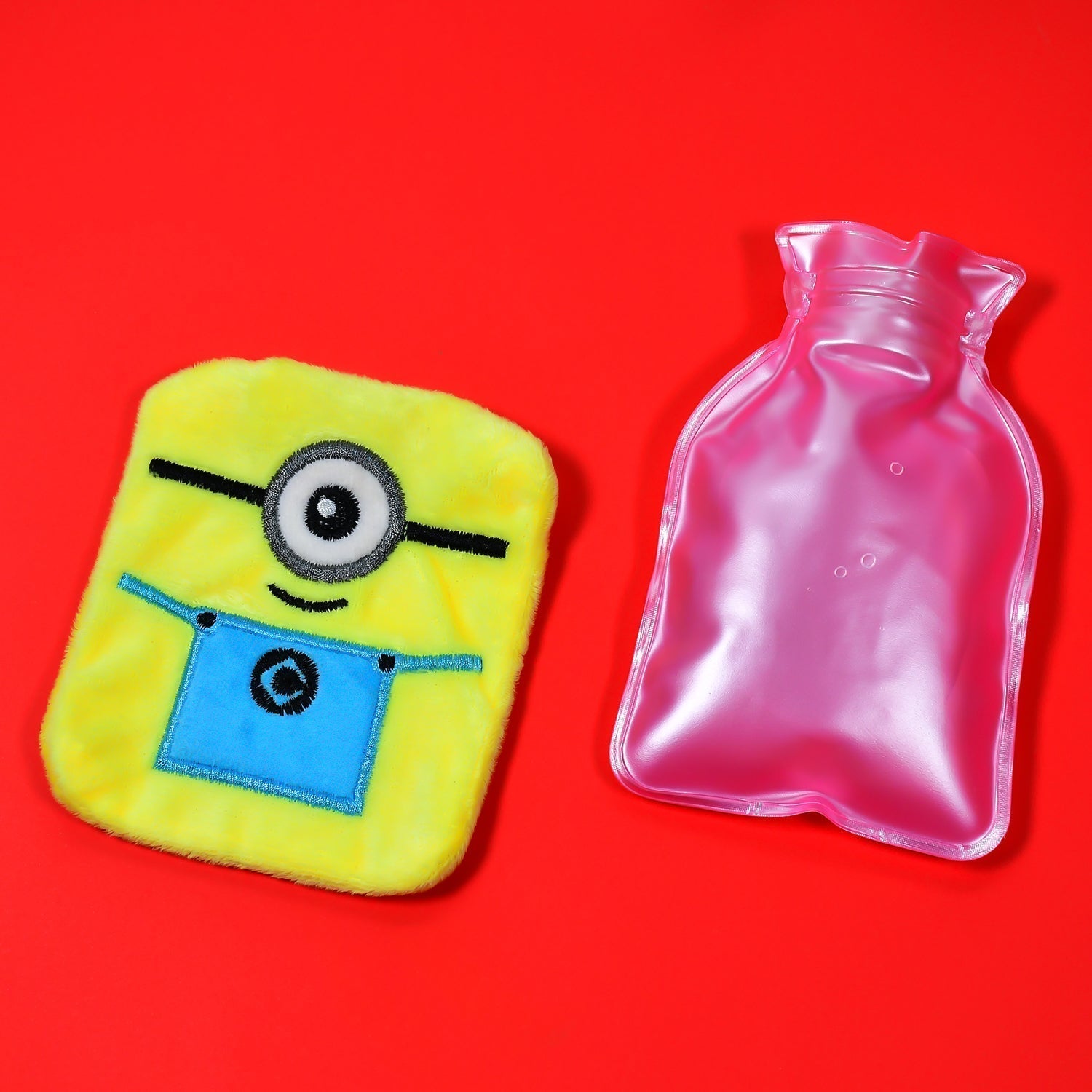 Minions small Hot Water Bag with Cover for Pain Relief, Neck, Shoulder Pain and Hand, Feet Warmer, Menstrual Cramps.