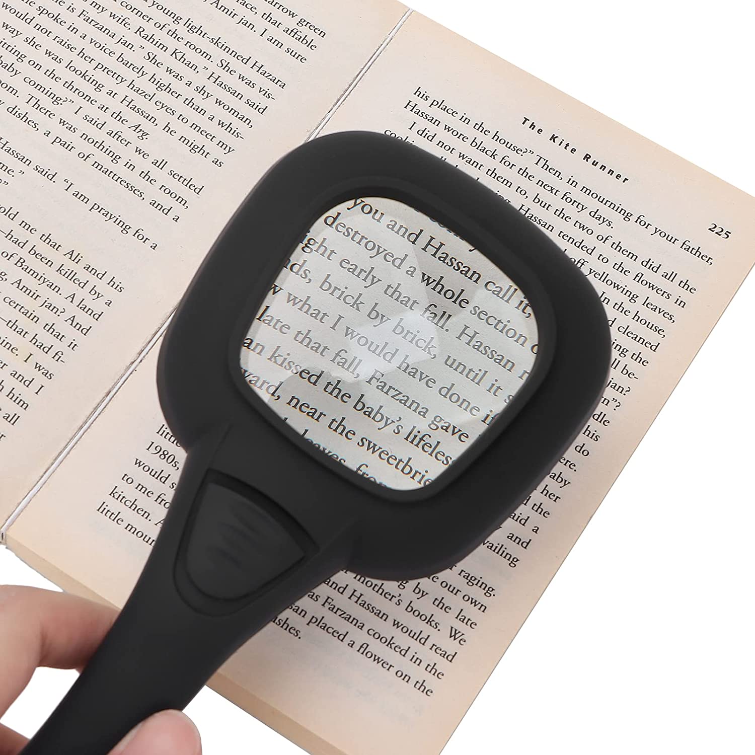 Handheld Magnifying Glass 6 LED Illuminated Lighted Magnifier for Seniors Reading, Soldering, Inspection, Coins, Jewelry, Exploring