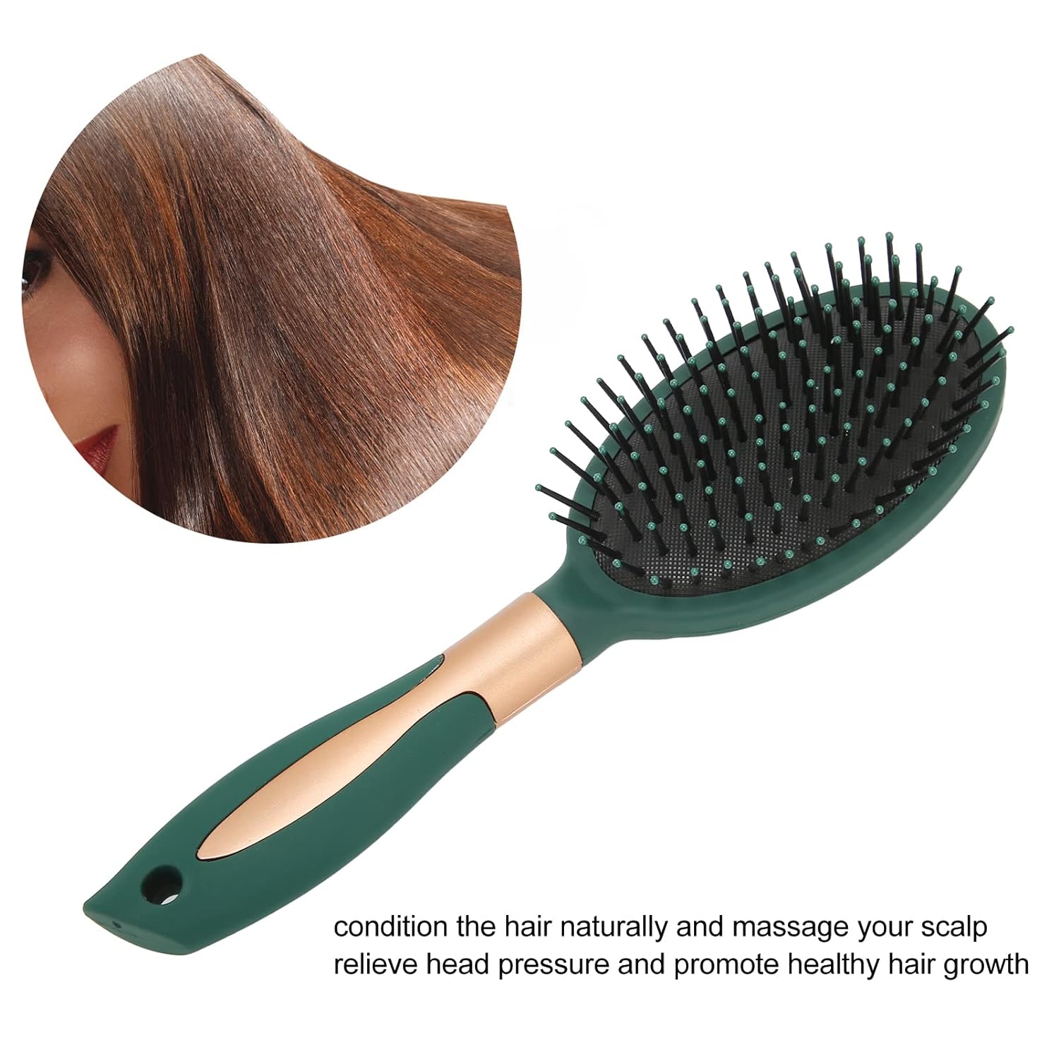 Massage Comb, Air Cushion Massage Hair Brush Ergonomic Matt Disappointment for Straight Curly Hair Cushion Curly Hair Comb for All Hair Types, Home Salon DIY Hairdressing Tool  (1 Pc)