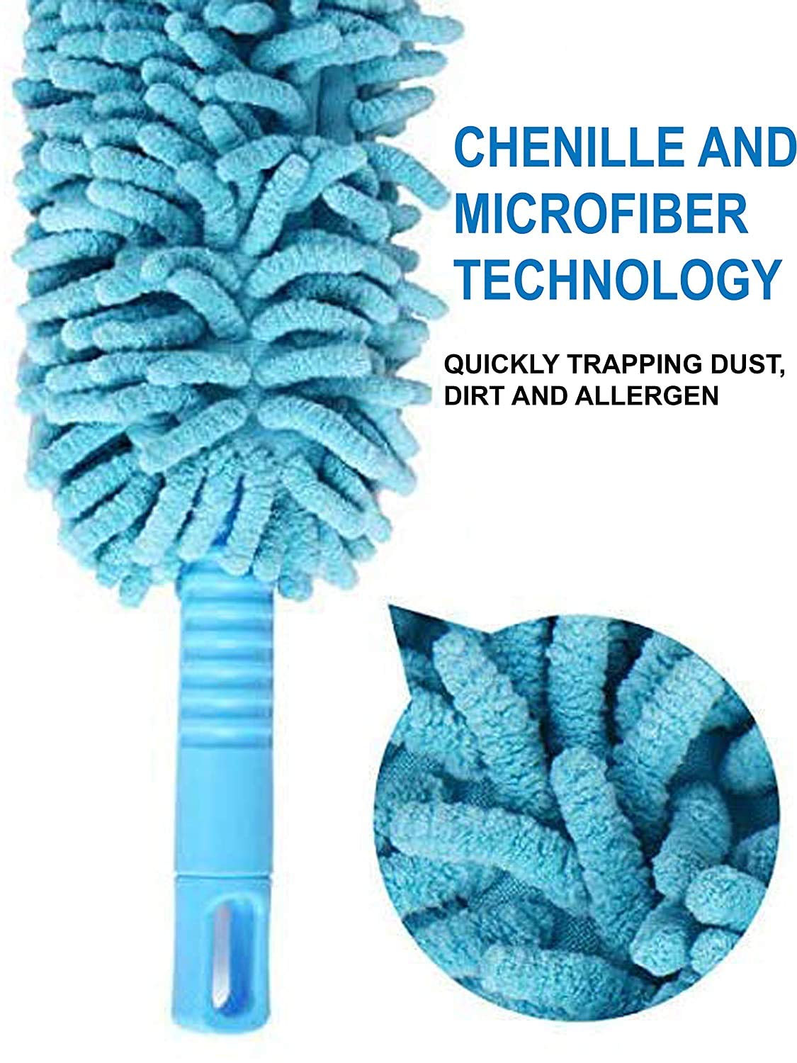 Foldable Multipurpose Microfiber Fan Cleaning Duster for Quick and Easy Cleaning