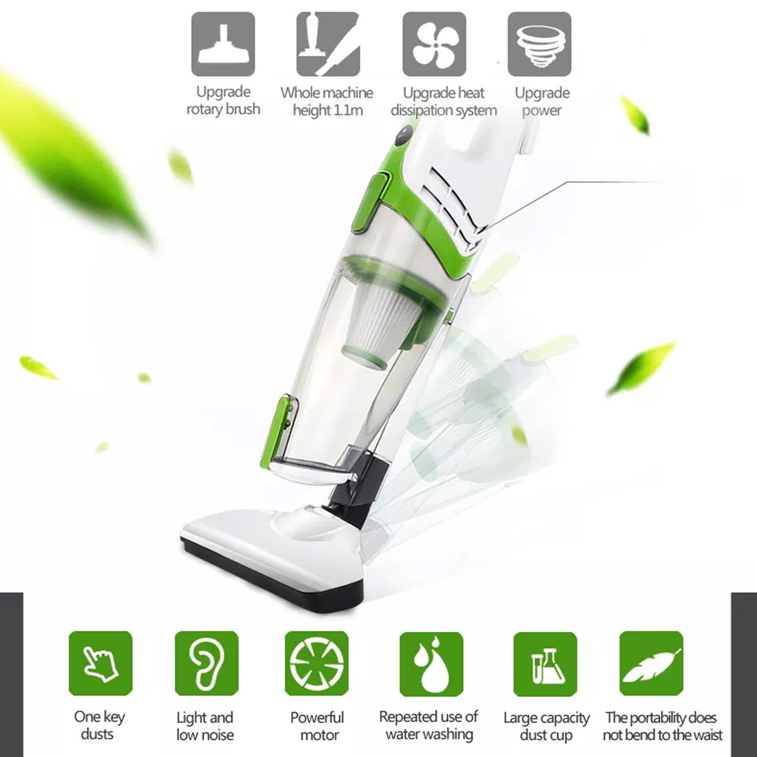 Vacuum Cleaner, 2-in-1, Handheld & Stick for Home and Office Use