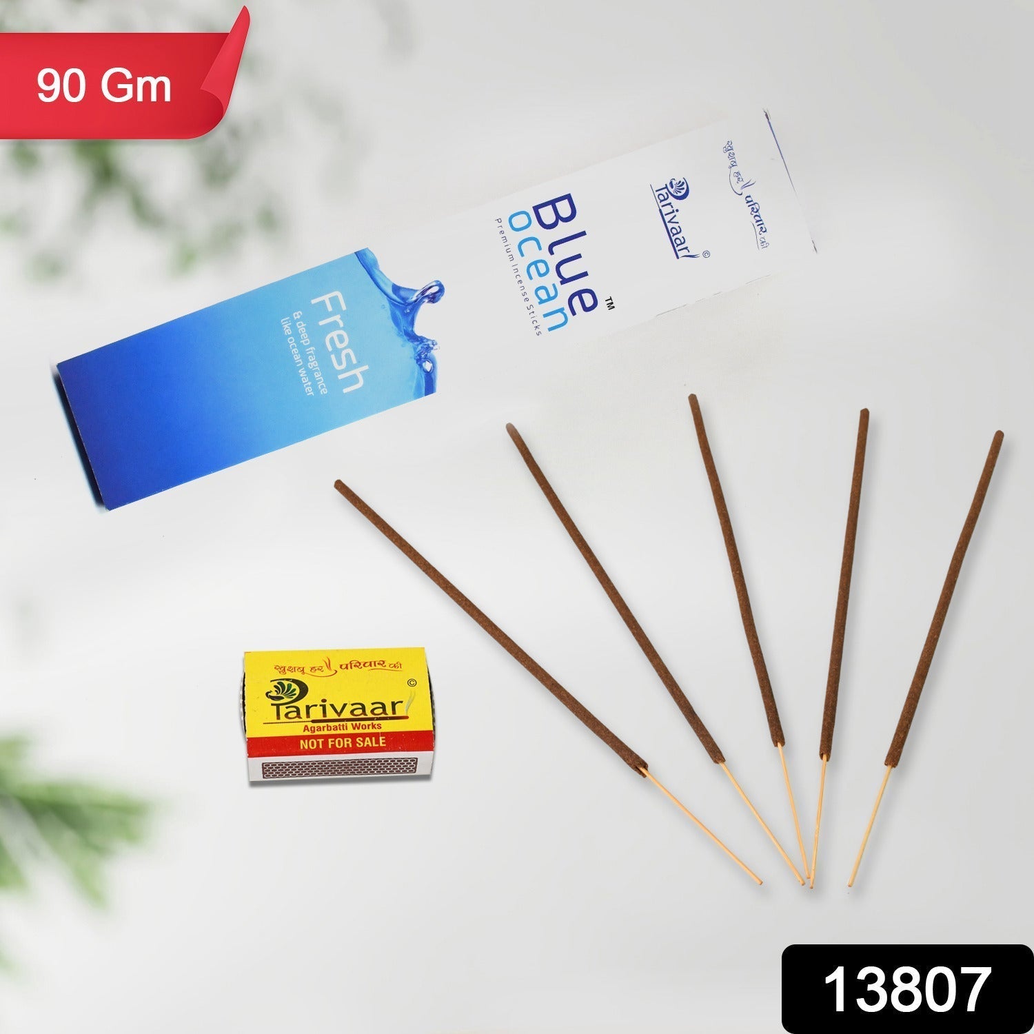 Blue Ocean Flavour Incense Sticks / Agarbatti (90 GM With Machis / 1 Packet)