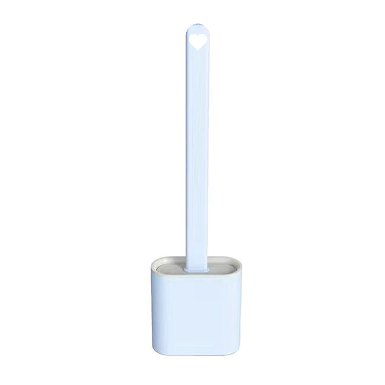 Silicone Toilet Brush with Holder Stand  for Bathroom Cleaning