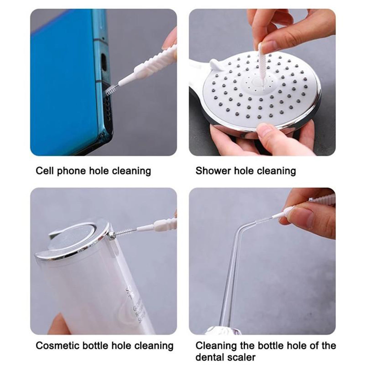 10pcs Shower Nozzle Cleaning Brush, Reusable Multifunctional Shower Head Anti-Clogging Small Brush