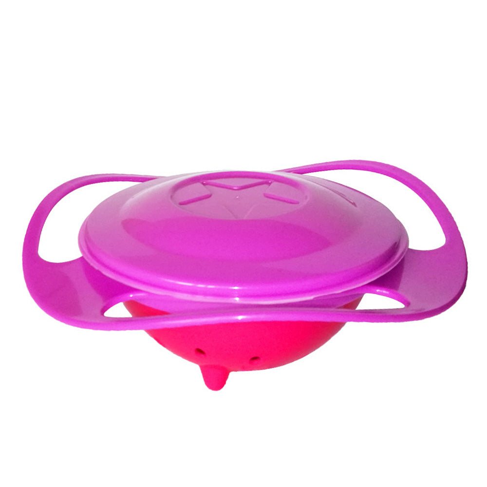 Portable Non Spill Feeding Toddler Gyro Bowl 360 Degree Rotating Dish