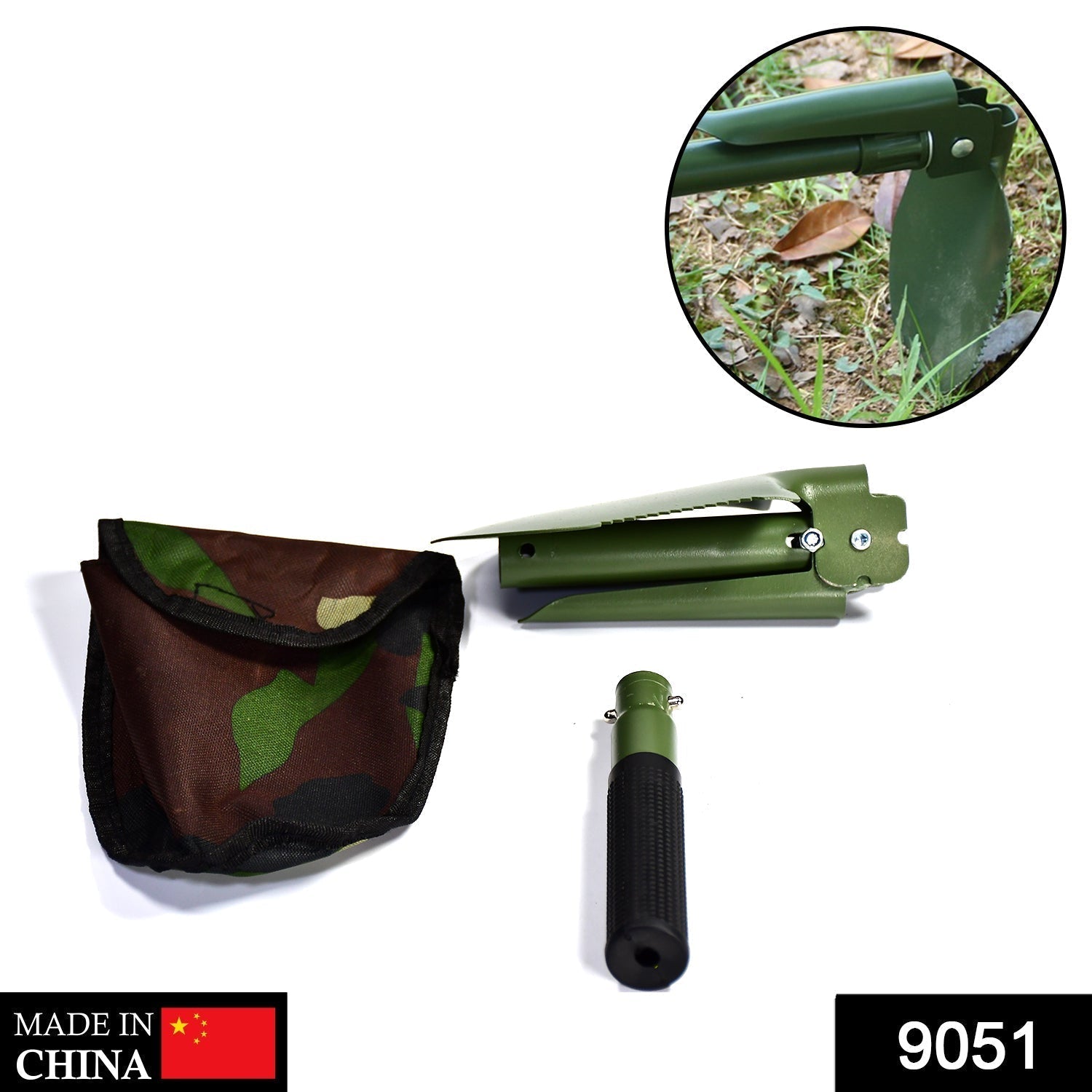 Portable Camping Hiking Garden Mini Folding Shovel with Case