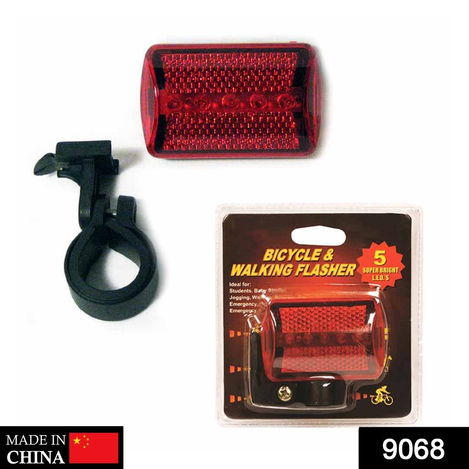 Safety Flashing Light, 5 LED Light, 1 Piece, Red Light