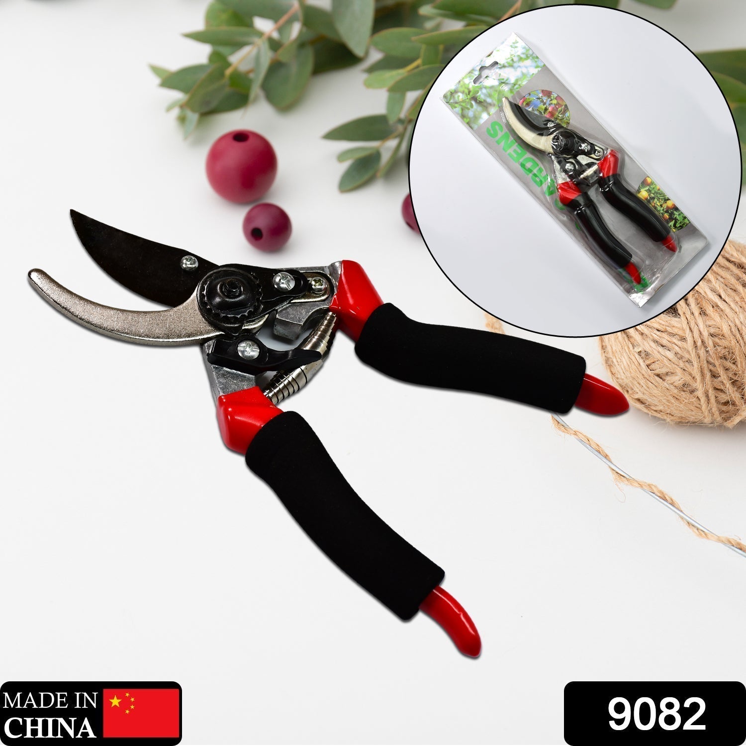 21Cm Red GARDEN SHEARS SHARP CUTTER PRUNERS SCISSOR, PRUNER.