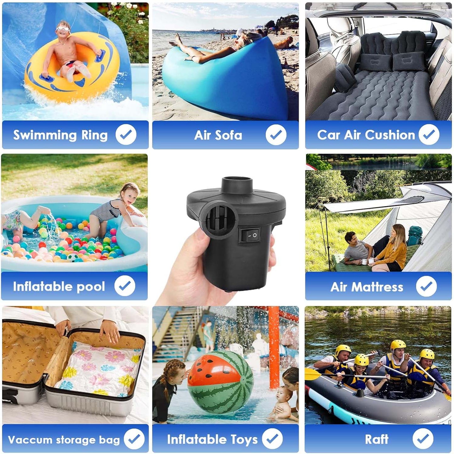 Electric Air Pump For Ball , Balloon ( 3 Nozzle )