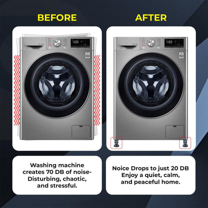 Heavy-Duty Adjustable Furniture Stand / Washing Machine Stand - (4 Pc / Set)