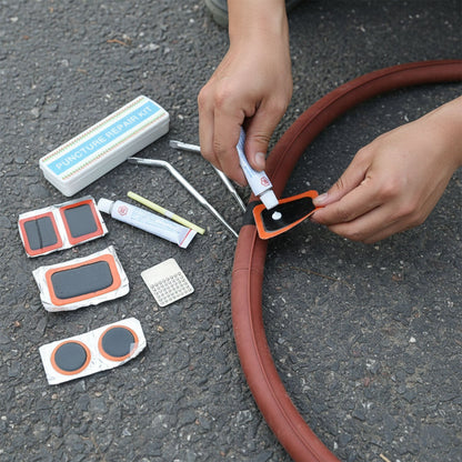Bicycle Tire Repair Kit – Portable Puncture Repair Set with Adhesive (1 Set / Mix Design)