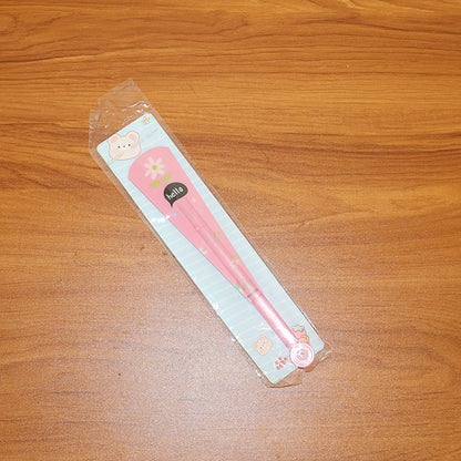 Foldable Hand Fan with Floral Print - (1 Pc)