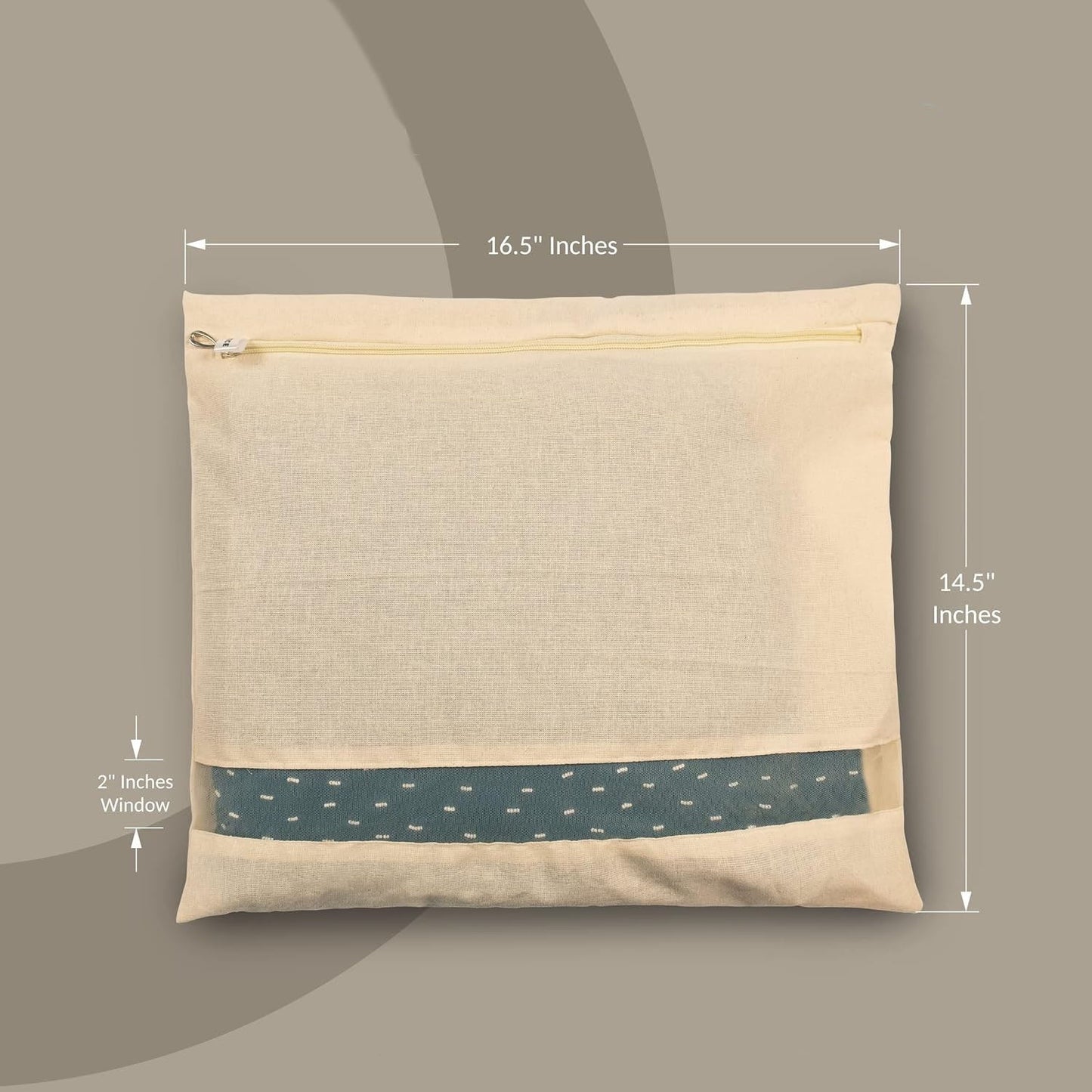 Zip Closure Saree Storage Bag (14.5×16.5 Cm, 1 Pc)