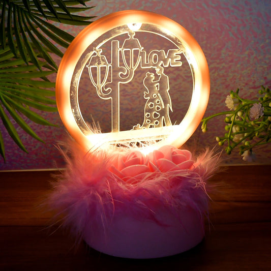 Romantic Round Love Couple Decorative Showpiece