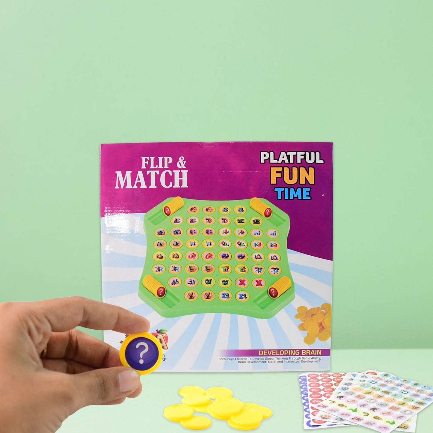 Flip & Match Educational Puzzle Game Toy (1 Set)
