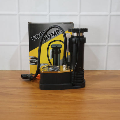 Portable High Pressure Foot Air Pump with Needle (1 Pc)